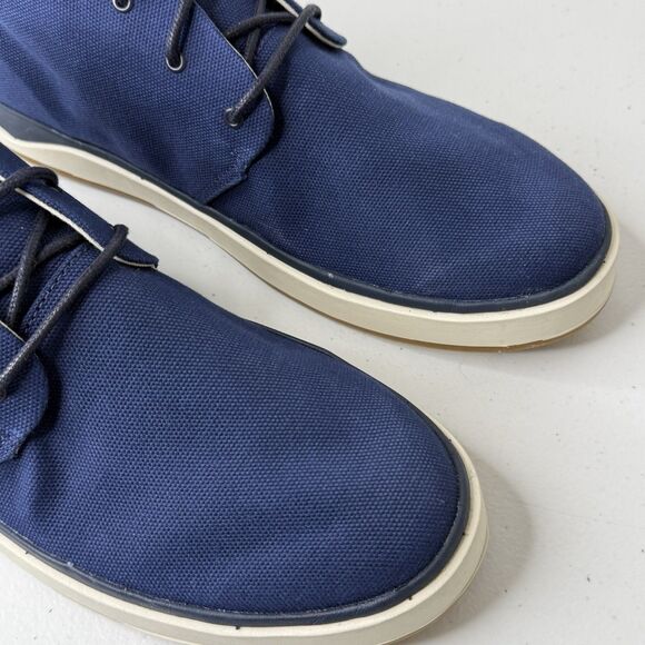 NEW OluKai Papaku Mens 12 Navy Blue Canvas Chukka Sneakers Boots 10539-5454 NWOB main image 5